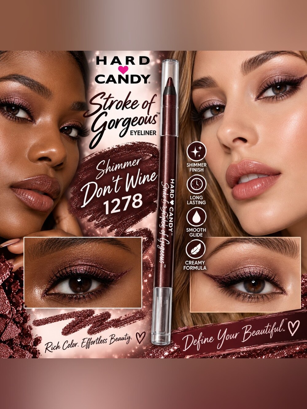 Hard Candy Stroke of Gorgeous Shimmer Eyeliner in Don't Wine (Shimmer Wine)